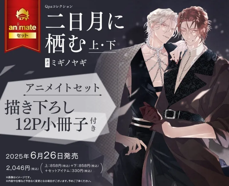 (Book - Comic) A Nest in the Sickle Moon (Futsukazuki ni Sumu) Vol.1 & Vol.2 [animate Limited Set w/12P Exclusive Booklet]