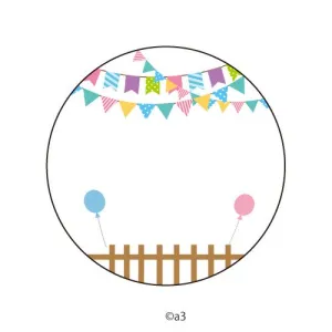 (Goods - Button Badge Cover) 57mm Badge Deco-Cover 09 - Garland (Flags)