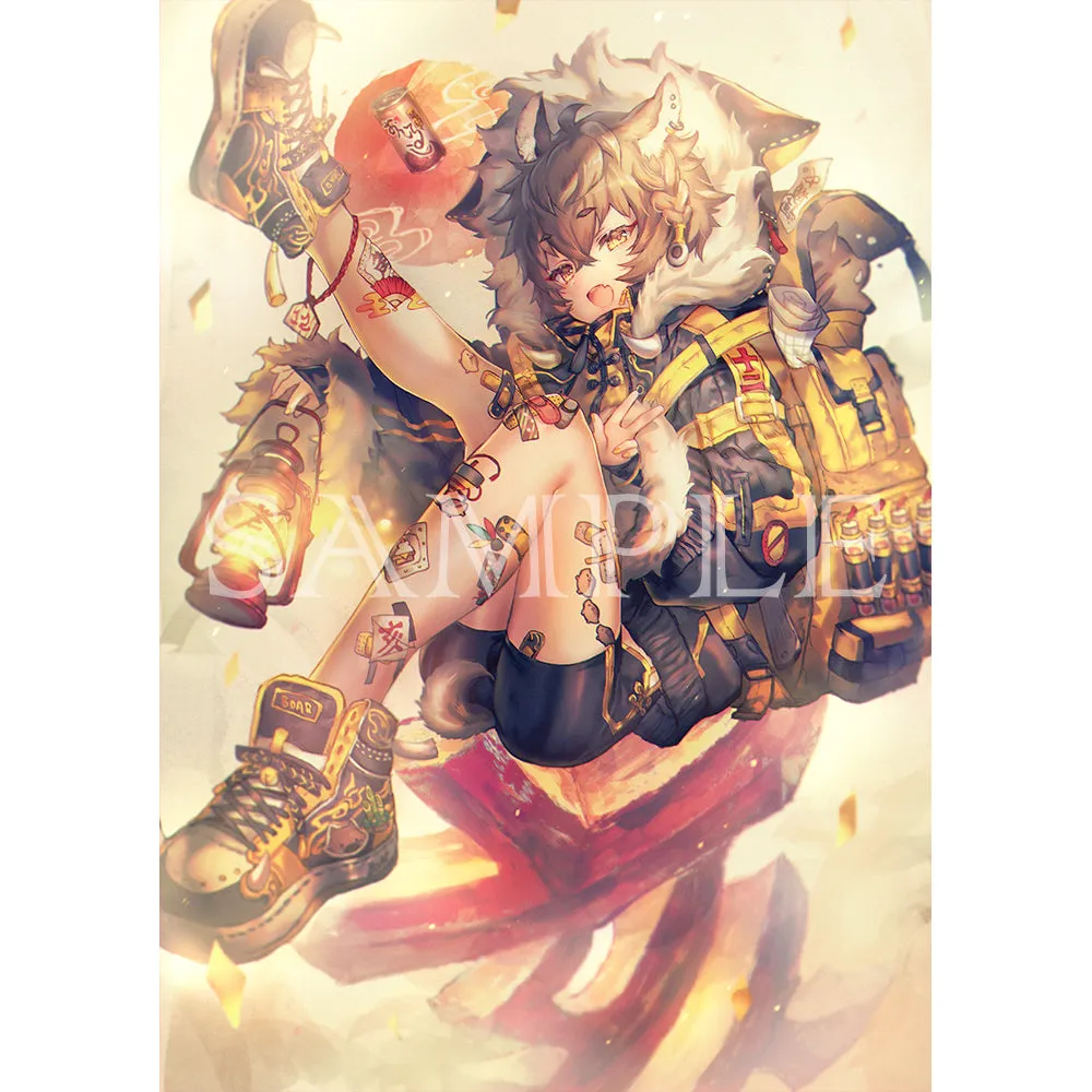 (Goods - High Resolution Print) Boys Gallery Shigaraki Chara-fine Inoshishi A4 Size (Signed by the Artist)