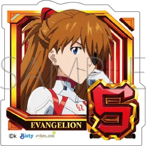 (Goods - Sticker) Evangelion Die-cut Sticker Normal Pattern (5. Asuka Shikinami Langley), Pachinko Shin Evangelion