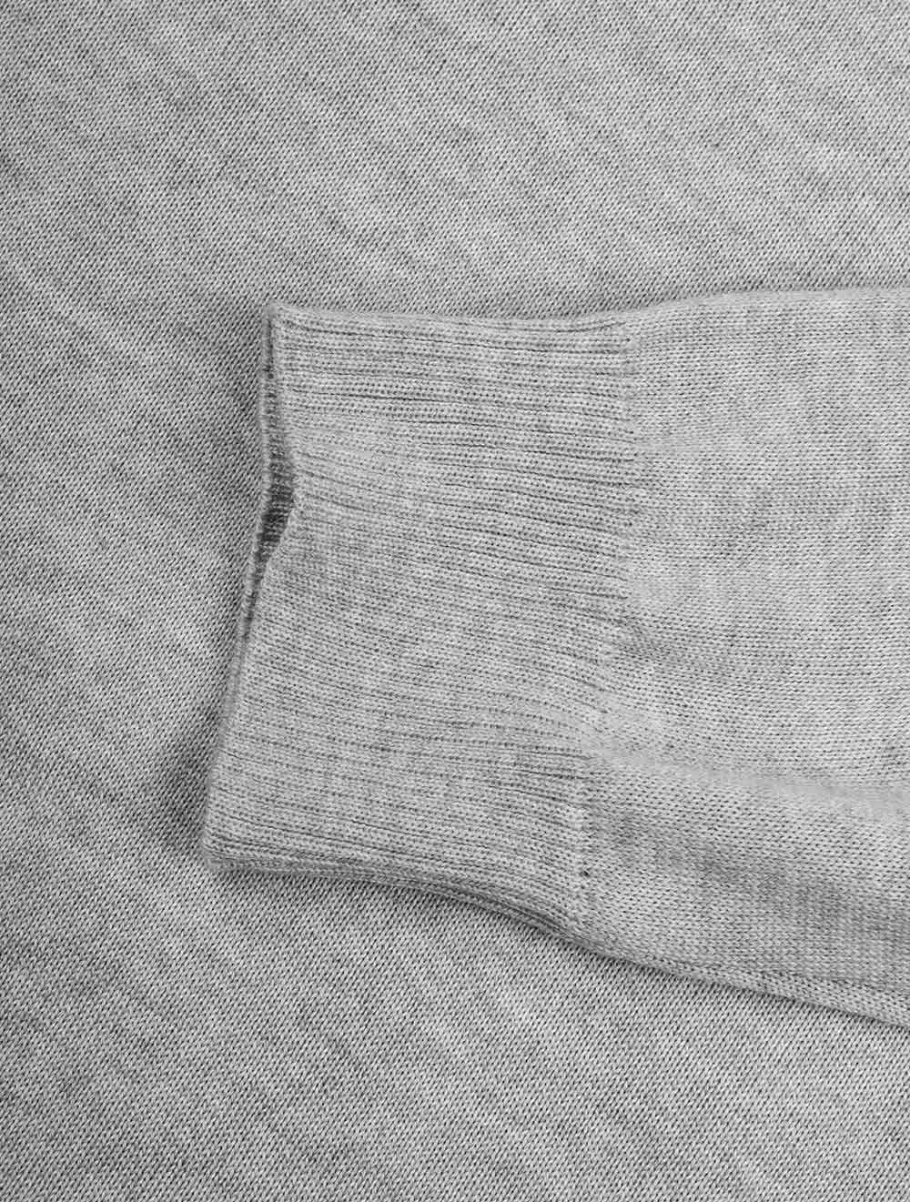 Half Zip Merino Wool Jumper Grey